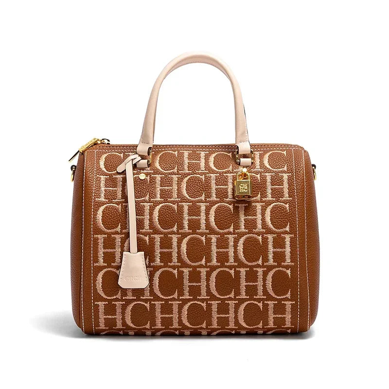 Retro Classic Large Capacity Business Commuter Women's Shoulder Bag Crossbody Bag with Letter Print Design Versatile Women's Bag