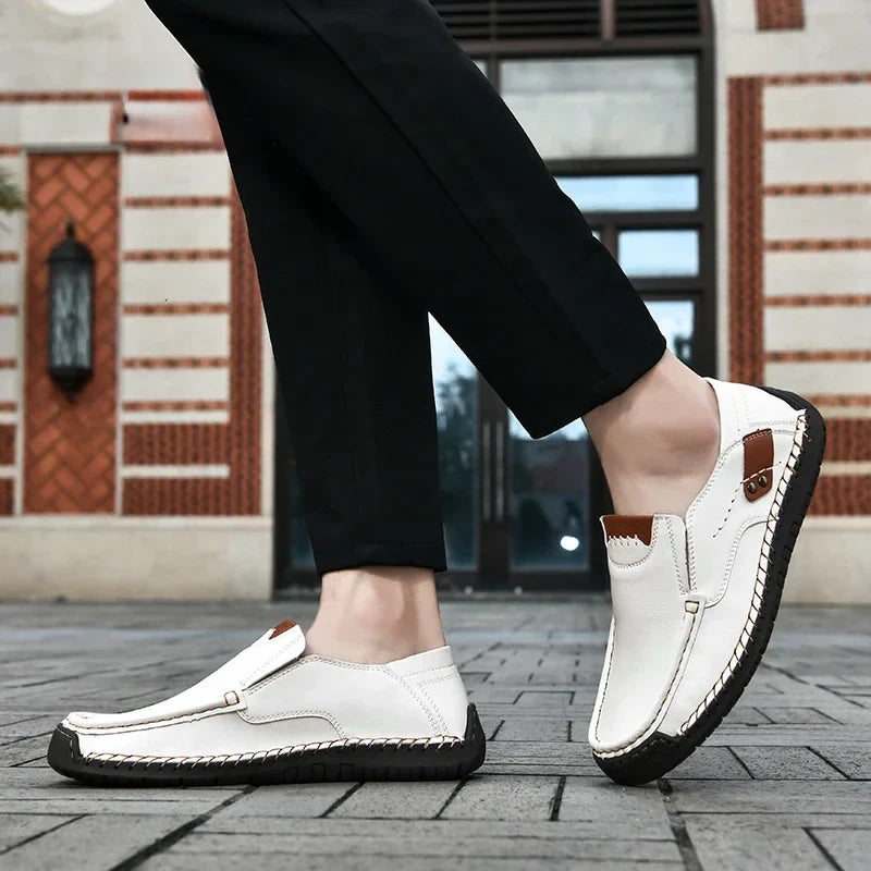 Spring Handmade Men Shoes Casual Comfortable Men Slip On Loafers Men Walking Flats Hot Sale Moccasins Tooling Shoes Sneakers