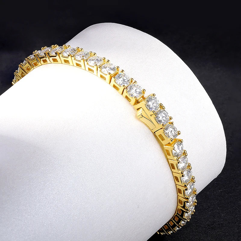 2024 New In GRA Certified 3/4/5/6.5MM White Full Moissanite Tennis Bracelet for Women Men 925 Silver Diamond Link Bracelets