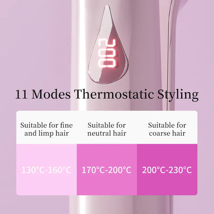 Curling Iron Hair Crimper 32mm Waver Beach Waves Curling Wand, Ionic Deep Waver Hair Curler Tool with Ceramic Pink, 1.25 Inch