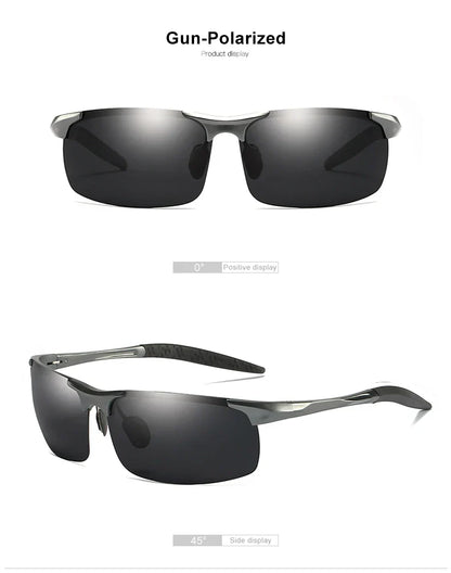 Aluminum Photochromic Sunglasses Men Polarized Day Night Driving Chameleon Glasses Anti-Glare Change Color Sun Glasses UV