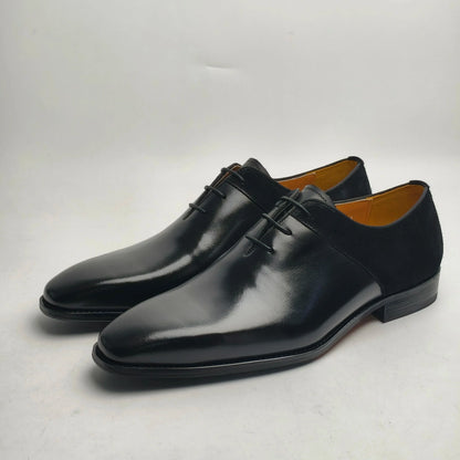 Green Classic Men Shoes  Leather Formal Casual Wedding Party Lace Up Oxfords Big Size Suede and Split Leather Footwear For Males