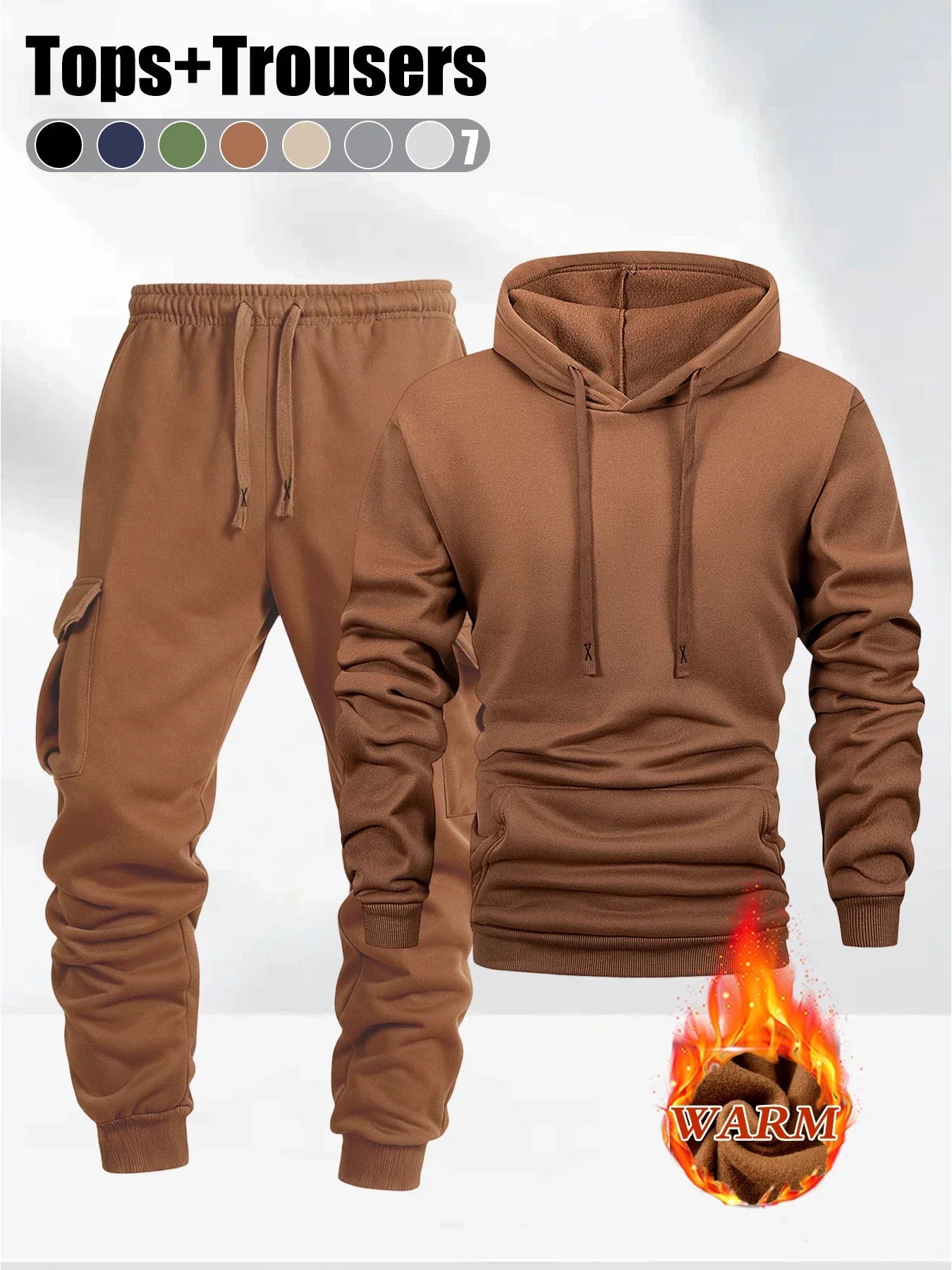 2025 Autumn/Winter Men's jogging Fitness sportswear Set Fashionable Casual Long-sleeved Sweatshirt + Casual Pants 2-piece Sets
