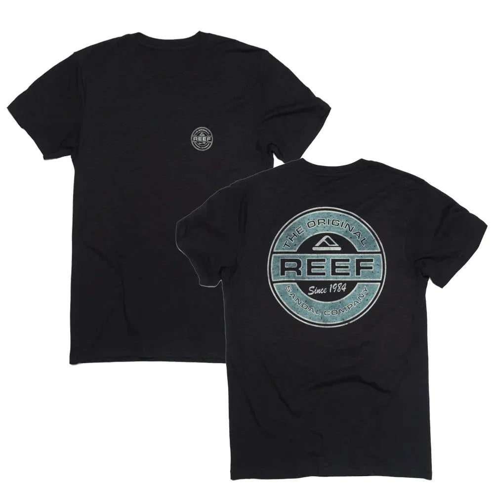 Men's High-luxury Brand Reef New Printing T-shirt Vacation Casual Summer Top Men's Short-sleeved Round Neck Cotton T-shirt Top