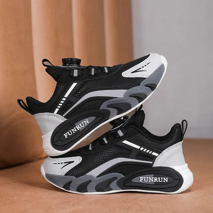 A pair of children's four-season leather basketball shoes, comfortable and soft sneakers, size 28-39，YY-28005