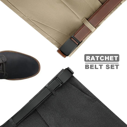 Mens Leather Belt Multiple Colors Automatic Available Belts Leisure Fashion Ratchet Belts for Men Pants Waistband