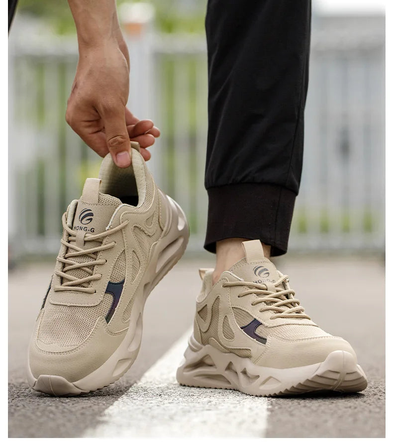 Lightweight Safety Shoes Men Work Shoes Steel Toe Cap Working Boots Sneakers Man Anti Puncture Breathable Sport Work Shoes