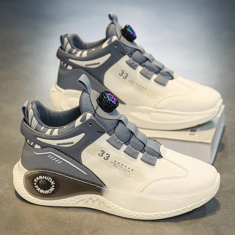 Tênis Masculino com Fivela Rotativa Confortável Antiderrapante Cadarço Durável para Atividades ao Ar Livre