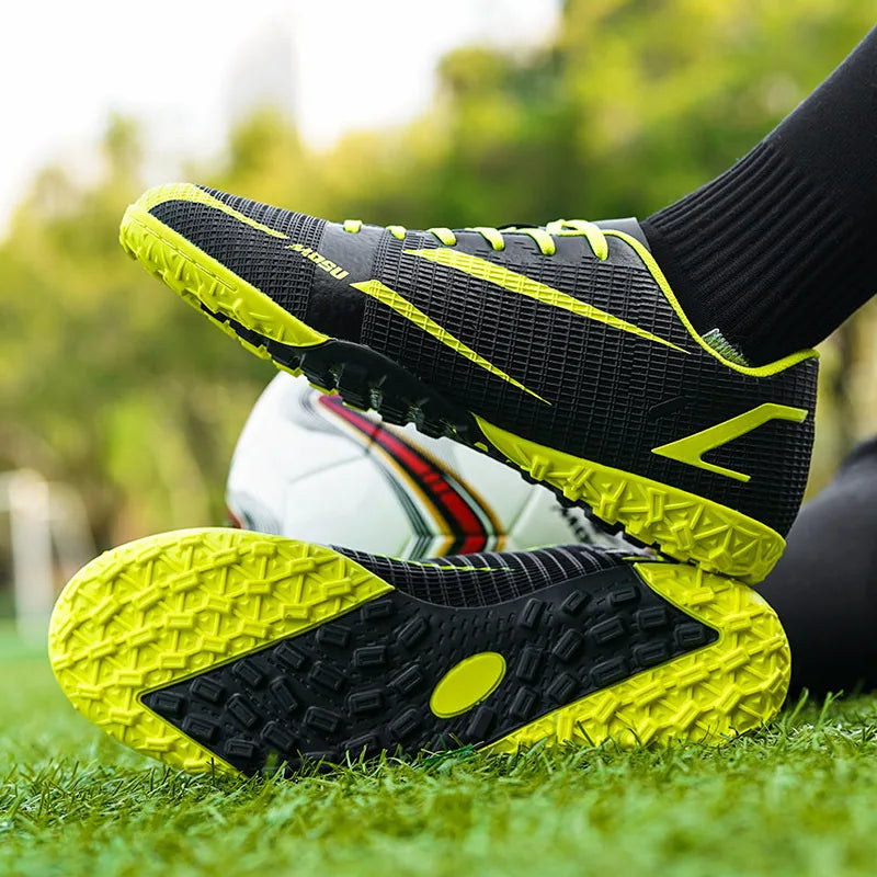 New Outdoor Men Soccer Shoes Adult Cleats Long Spikes Football Boots Training Sport Footwear Sneakers Non Slip Training Unisex