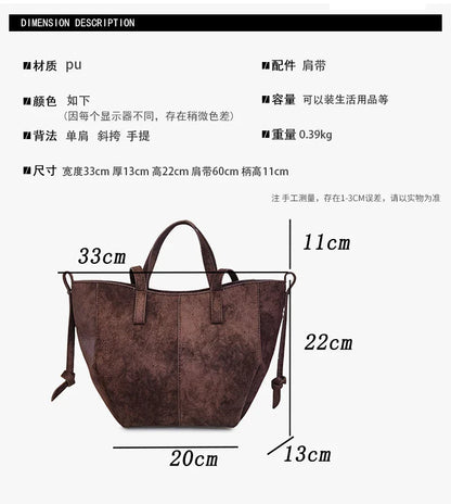 2025 Hot Sale Autumn Soft Women's Handbags Faux Suede Solid Color Large Capacity Shoulder Bag Casual Versatile Ladies Bags