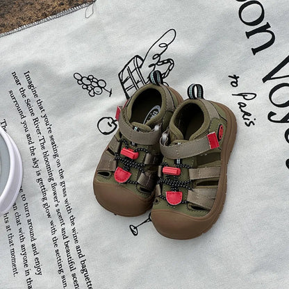 Children Mountain Functional Outdoor Breathable Sports Sandals Summer Baby Candy Color Anti-kick Sandals Boys Girls Beach Shoes