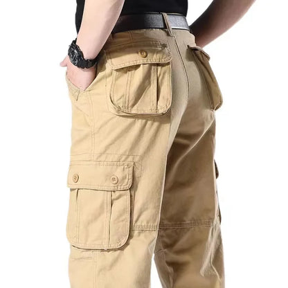 New Men Cargo Pants Pants 6 Pockets Fashion Cargo Pants Quality Cotton Outdoor Male Casual Pants
