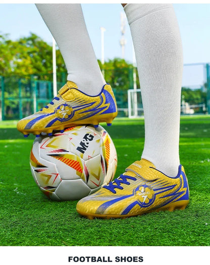 Kids Football Shoes Turf Soccer Cleats Non Slip Lightweight Training Sneakers Indoor Outdoor Futsal Boots Breathable Boys Girls