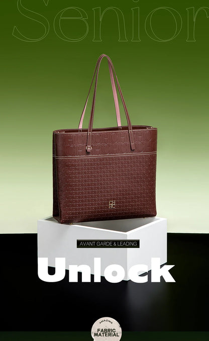 Fashionable Classic Retro Solid Color Women's Bag Large Capacity PVC Material Women's New Single Shoulder Handbag