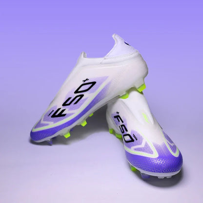 2555 High Quality Mens Soccer Shoes SLIP-ON Non-Slip Turf Soccer Cleats Boys TF/FG Training Football Boots Chuteira Campo F50