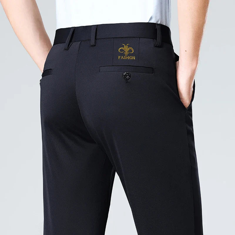Four Season Men's Business Casual Pants Spring Summer Stretch Trousers Office Suit Pants Men Formal Pants Breathable Comfortable