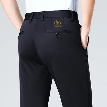 Four Season Men's Business Casual Pants Spring Summer Stretch Trousers Office Suit Pants Men Formal Pants Breathable Comfortable