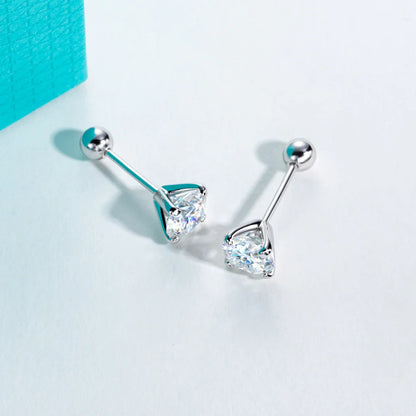 1ct D Color Moissanite Classic Earring 925 Sterling Silver 18K Plated Stud Earrings for Woman Fine Jewelry Wholesale