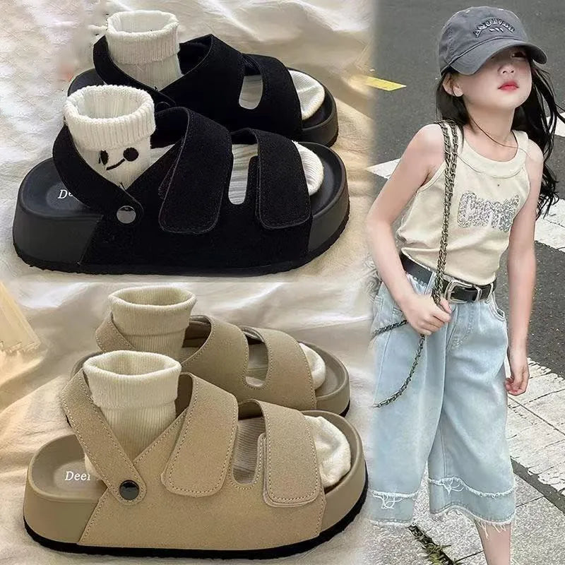 Boy's And Girls' 2026 Summer New  Casual Thick Sole Slides Forest Style Two-Way Sandals