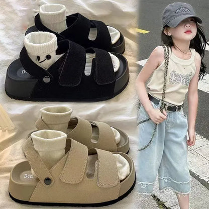 Boy's And Girls' 2026 Summer New  Casual Thick Sole Slides Forest Style Two-Way Sandals