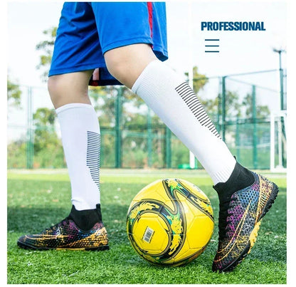 Refreshing Breathable Feet Children's Non-slip Fashion Casual Sports Shoe Youth Soccer Shoes Indoor Outdoor Grass Training Shoes