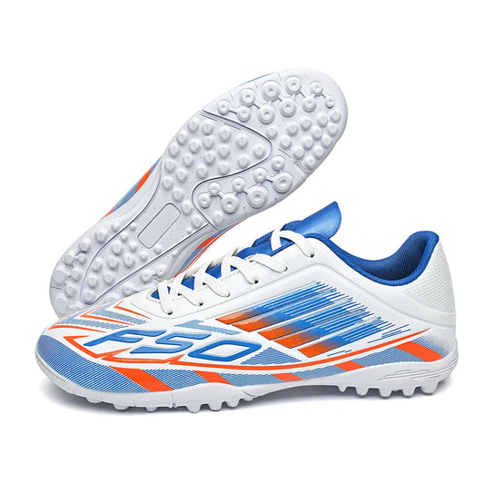 Men Women Kids TF Turf Soccer Cleats Training Wear Non-Slip Wear-Resistant PU Fabric Rubber Sole