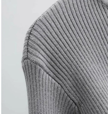 Y2k Aesthetic Clothes O-neck Black White Sexy Harajuku Knitted Tshirt 2024 T-shirts Women Long Sleeve Crop Top Spring Autumn