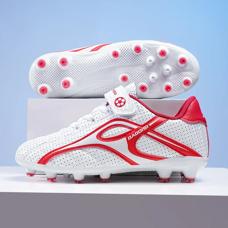Kids Soccer Shoes Boys Grils Football Boots Non-Slip Training Indoor Outdoor Unisex Athletic Shoes Breathable Ultralight Sports