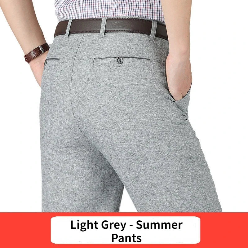 New Men's Autumn Thick Summer Thin Casual Suit Pants Classic Business Fashion Stretch Trousers Male Brand Clothes GOZBKF