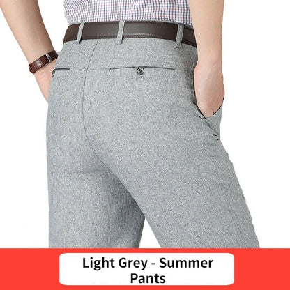New Men's Autumn Thick Summer Thin Casual Suit Pants Classic Business Fashion Stretch Trousers Male Brand Clothes GOZBKF