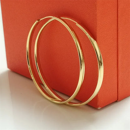 925 Sterling Silver Hoop Earrings For Women 18K Gold Plated Jewelry Dazzling Women's Hoops Earrings Christmas Gifts