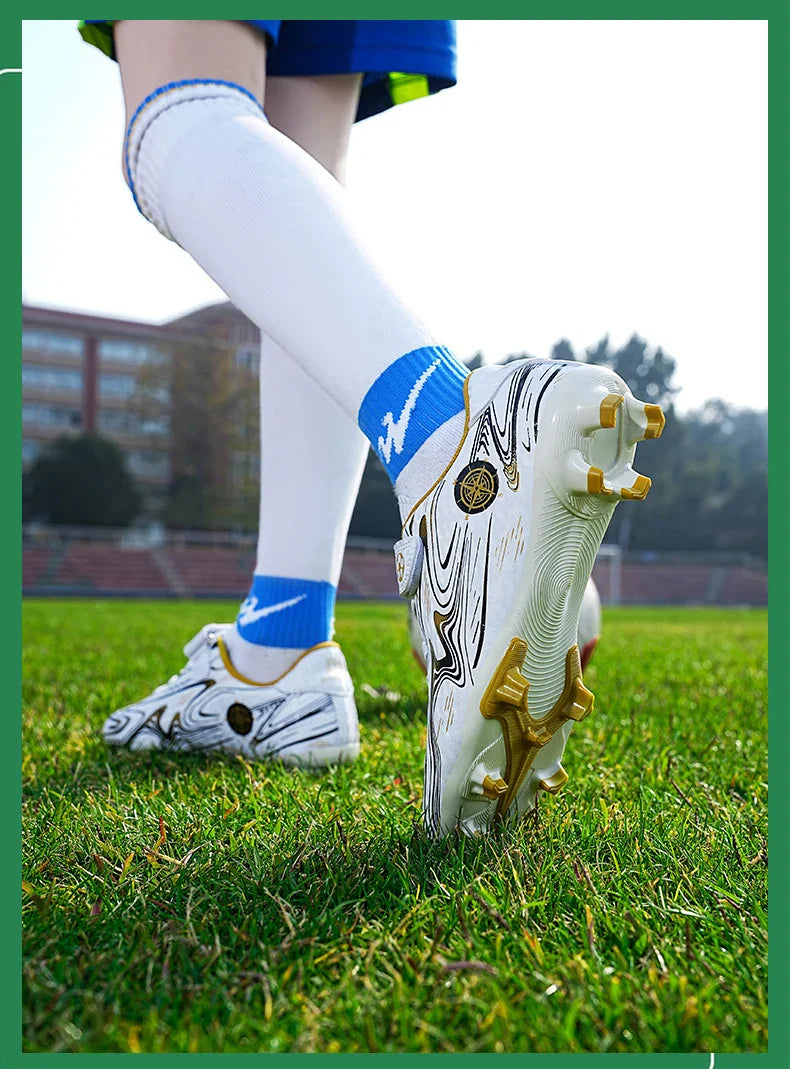 Kids Soccer Cleats Football Shoes Non Slip Breathable Lightweight Training Sneakers Boys Girls Children Football Match Boots