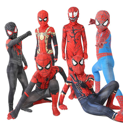 Superhero Spiderman Costume Bodysuit for Spandex Zentai Halloween Spider Man Cosplay Jumpsuit 3D Style