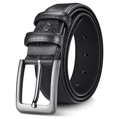Cross-Border Foreign Trade Belt Men's High-End Versatile Business Belt Pin Buckle Source Manufacturer Wholesale
