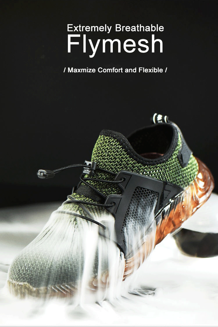 Summer Mesh Work Sneakers Lightweight Steel Toe Work Boots Indestructible Safety Shoe Breathable Construction Work Boot Footwear