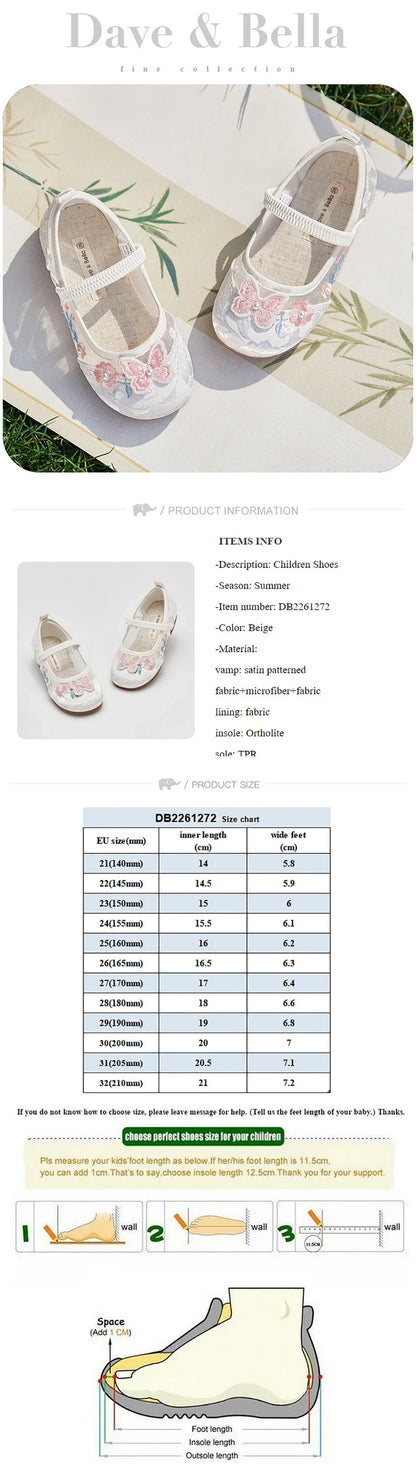 Girls Mesh Sandals Summer Children Cool Shoes Fashion Sweet Casual Party Breathable Satin Patterned Sandals DB2261272