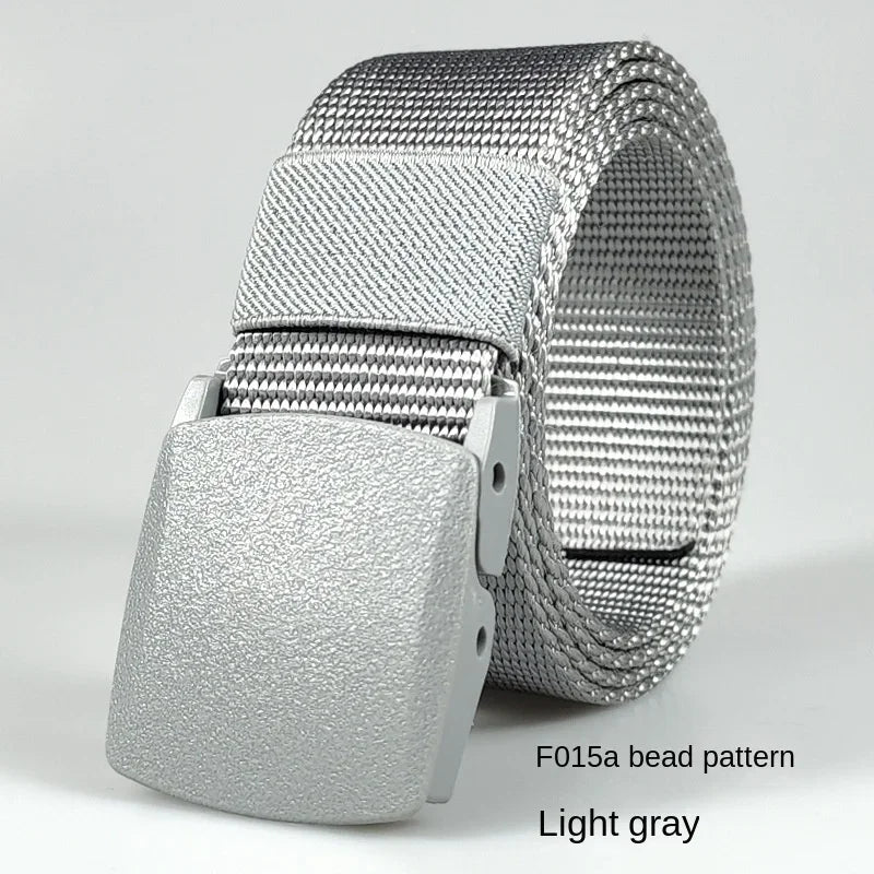 White Automatic Buckle Nylon Army Tactical Men Belt Military Waist Canvas Belt Outdoor Strap Travel Jeans Black Belts for Women