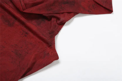 Streetwear 90s Grunge Mesh See Through Hooded Tops Cyber Y2K Irregular Hem Ruffles Hoodie Women Slim Blouse with Cuffs