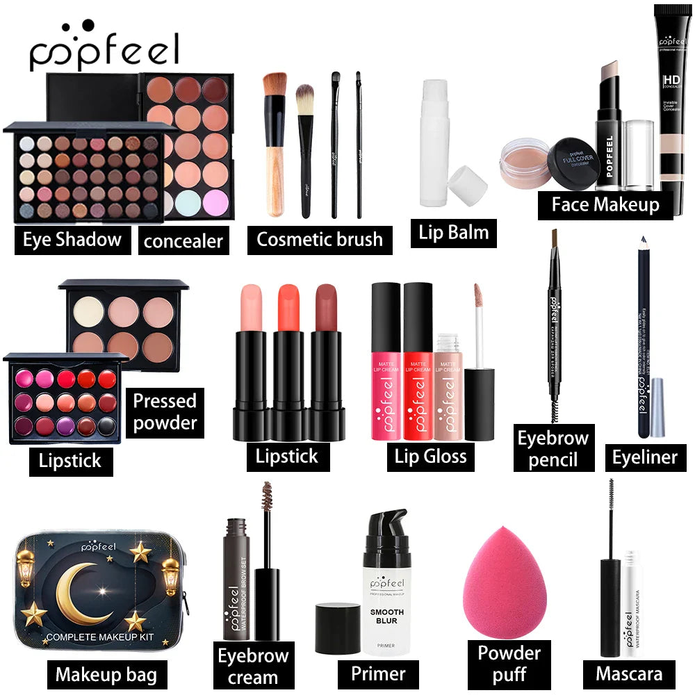 24-Piece Festival Makeup Set-Versatile Cosmetic Collection Perfect for Gifting to Moms, Girlfriends, and Girls.Daily Use