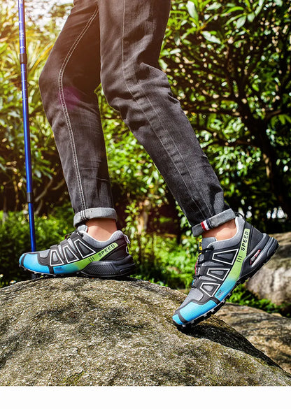 Men‘s Waterproof Hiking Shoes Outdoor Trainers Lace-up Climbing Shoes Women Trekking Sneakers Anti-slip Hunting Tactical Sneaker