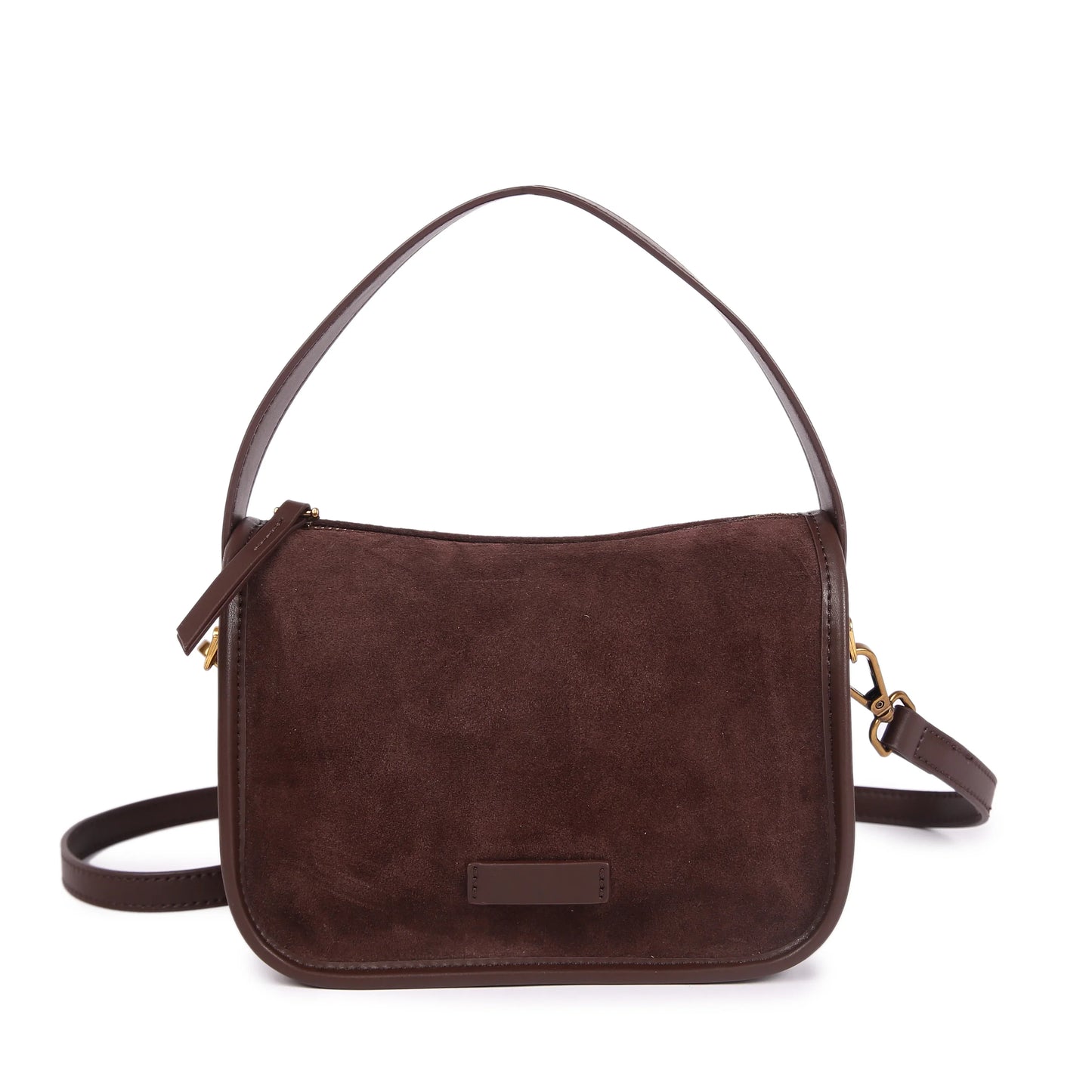 Suede Cowhide Fashion Ladies Shoulder Cross Coffe Bag Genuine Leather Luxury Designer Women's Brown Handbag Female Crossbody Bag
