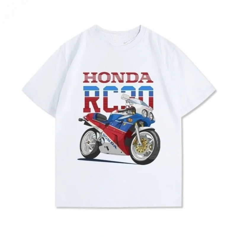 RC30 Retro Racing Motorcycle Men's T Shirt Official Classic Bike Print Soft Cotton Casual Biker Streetwear Summer 2026 Tee