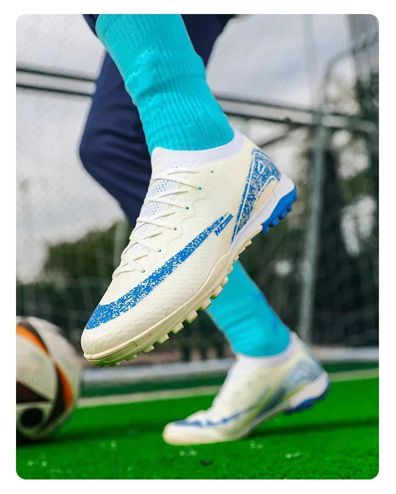 New Men Football Boots Match Indoor Breathable Ultralight Grass Cleats Soccer Shoes Long Spikes Sneakers Training Drop Shipping