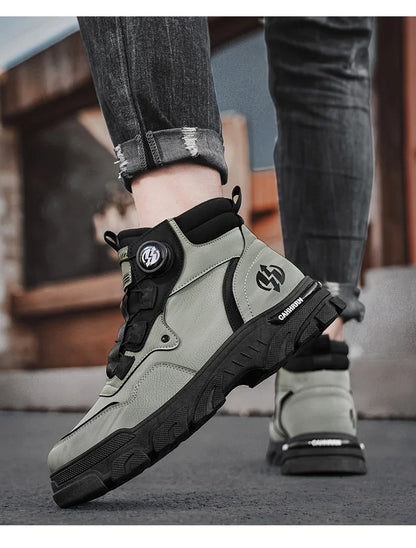 Boots Winter Mens Shoes Casual Cowboy Combat Tactical Motorcycle Chelsea Ankle Work Leather Outdoor Designer Luxury Hiking