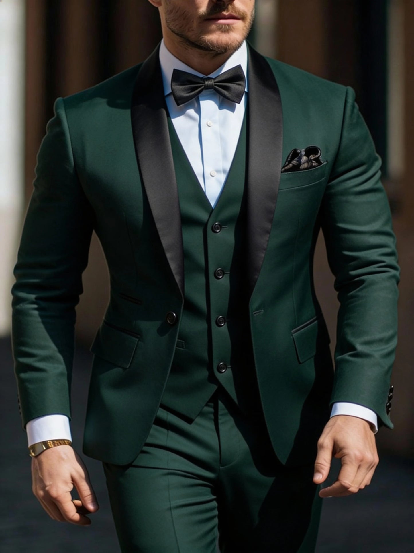Men's 3pcs Suit Set Jacket Vest Pants, Prom Party Wedding Business Suits for Men мускульный костюм wedding suits for men