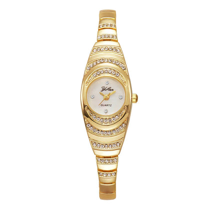 Elegant Women Watches Fashion Rhinestone Ladies Quartz Watch Bracelet Wristwatches Reloj Mujer（Without Box）
