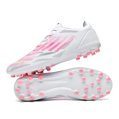 Soccer Cleats for Men Women Breathable Cushioned Insole Anti-Slip Football Shoes for AG/TF Outdoor Sports Boots