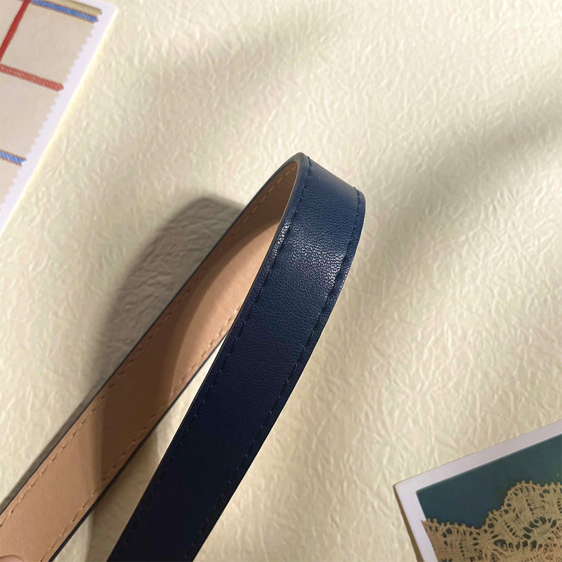 2023 Women Belts New PU Leather Simple Metal Buckle Belt Girls Dress Jean Pants Waistband Belts for Lady Luxury Designer Brand