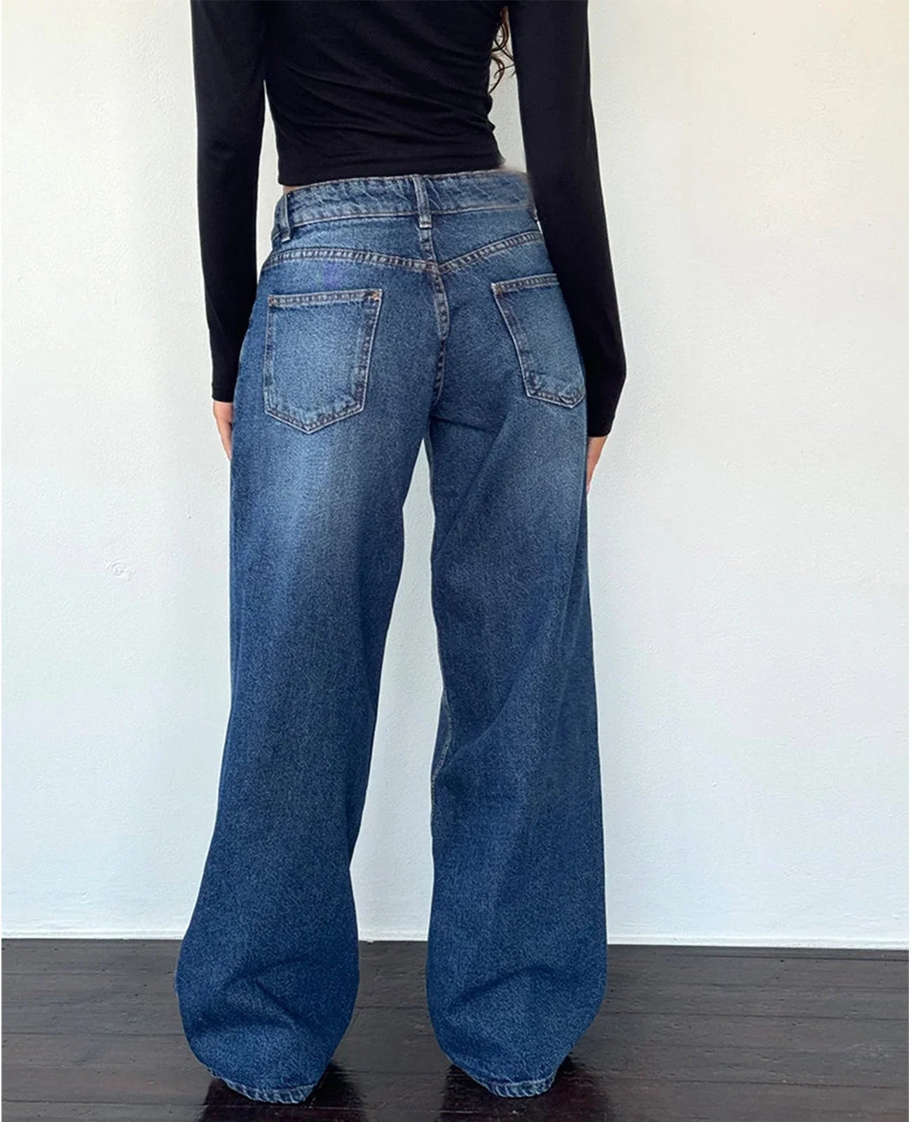 Retro Y2K Jeans Fashion Women Autumn High Waist