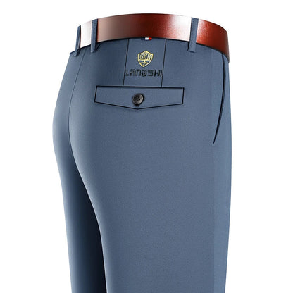Men Stretch Suit Pants Business Dress Pants Wrinkle Free Embriodery 4-Way Stretch Formal Dress Pants